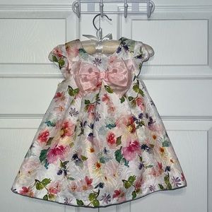 Bonnie Baby Watercolor Floral Dress, 12mo